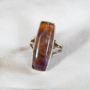 Cacoxenite Sterling Silver Ring, Sz 6.5